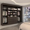 Guarda-Roupa Casal Luxúria 4 Portas 6 Gavetas com Espelho Ebano - Panorama Móveis