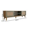 Rack para TV Até 75 Polegadas Retro 2 Portas Carvalho/Menta - Panorama Móveis