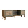 Rack para TV Até 75 Polegadas Retro 2 Portas Carvalho/Menta - Panorama Móveis