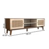 Rack para TV Até 75 Polegadas Retro 2 Portas Pinho/Off White - Panorama Móveis