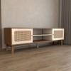 Rack para TV Até 75 Polegadas Retro 2 Portas Pinho/Off White - Panorama Móveis