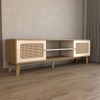 Rack para TV Até 75 Polegadas Retro 2 Portas Carvalho/Off White - Panorama Móveis