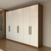 Guarda-Roupa Casal Closetto 6 Portas 4 Gavetas 100% Mdf Amêndola Touch/Off White - Panorama Móveis