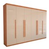 Guarda-Roupa Casal Alto Colorado 6 Portas 8 Gavetas 100% Mdf Cinamomo/Off White - Panorama Móveis