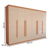 Guarda-Roupa Casal Alto Colorado 6 Portas 8 Gavetas 100% Mdf Cinamomo/Off White - Panorama Móveis