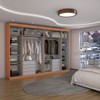 Guarda-Roupa Casal Alto Colorado 6 Portas 8 Gavetas 100% Mdf Cinamomo/Off White - Panorama Móveis