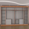 Guarda-Roupa Casal Alto Colorado 6 Portas 8 Gavetas 100% Mdf Cinamomo - Panorama Móveis