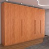 Guarda-Roupa Casal Alto Colorado 6 Portas 8 Gavetas 100% Mdf Cinamomo - Panorama Móveis