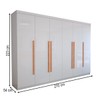 Guarda-Roupa Casal Alto Colorado 6 Portas 8 Gavetas 100% Mdf Branco - Panorama Móveis