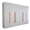 Guarda-Roupa Casal Alto Colorado 6 Portas 8 Gavetas 100% Mdf Branco - Panorama Móveis