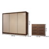 Guarda-Roupa Casal Europa 3 Portas 10 Gavetas 100% Mdf Castanho/Nude - Panorama Móveis