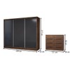 Guarda-Roupa Casal Europa 3 Portas 10 Gavetas 100% Mdf Castanho/Preto - Panorama Móveis
