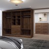 Guarda-Roupa Casal Europa 3 Portas 10 Gavetas 100% Mdf Castanho/Preto - Panorama Móveis