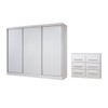 Guarda-Roupa Casal Europa 3 Portas 10 Gavetas 100% Mdf Branco - Panorama Móveis