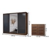 Guarda-Roupa Casal Europa 3 Portas 10 Gavetas 100% Mdf com Espelho Castanho/Preto - Panorama Móveis