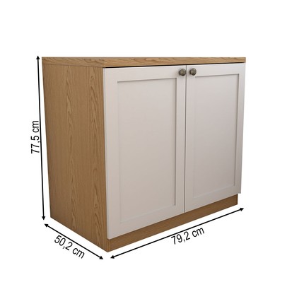 Sapateira Americana 2 Portas Savana/Branco - Panorama Móveis