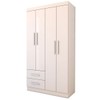 Guarda-Roupa Infantil Linho 4 Portas 2 Gavetas Flex Branco - Panorama Móveis