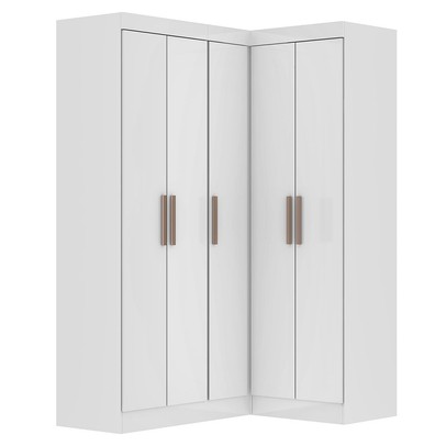 Guarda-Roupa Infantil Modulado Andes 5 Portas 12 Prateleiras Branco - Pnr Móveis