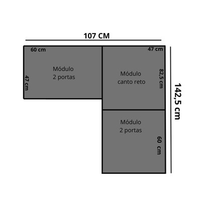 Armário Multiuso Modulado Andes 5 Portas 12 Prateleiras Branco - Pnr Móveis