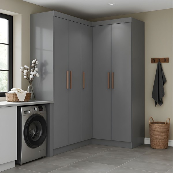 Armário Multiuso Modulado Andes 5 Portas 12 Prateleiras Onix - Pnr Móveis