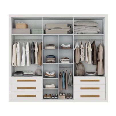 Guarda-Roupa Casal Monaco Plus 6 Portas 6 Gavetas Branco - Maxel