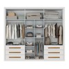 Guarda-Roupa Casal Monaco Plus 6 Portas 6 Gavetas com Espelho Branco - Maxel