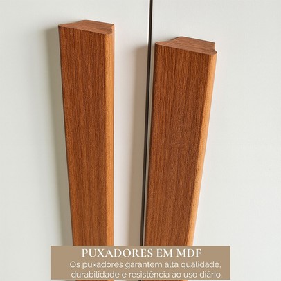 Guarda-Roupa Casal Monaco Plus 6 Portas 6 Gavetas com Espelho Branco - Maxel