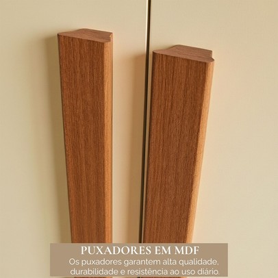 Guarda-Roupa Casal Monaco Plus 6 Portas 6 Gavetas Cinamomo/Off White - Maxel