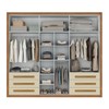 Guarda-Roupa Casal Monaco Plus 6 Portas 6 Gavetas com Espelho Cinamomo/Off White - Maxel