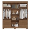Guarda-Roupa Casal Marilena 6 Portas 9 Gavetas Jatoba com Espelho - Pnr Móveis