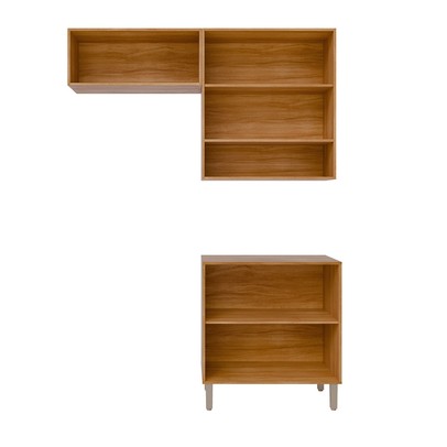 Lavanderia Completa Helena 5 Portas Ripado Cinamomo/Titanium - Pnr Moveis