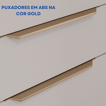 Cantinho do Churrasco Helena 4 Portas Ripado Cinamomo/Off White - Pnr Móveis