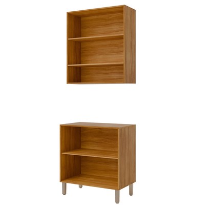 Cantinho do Churrasco Helena 4 Portas Ripado Cinamomo/Off White - Pnr Móveis