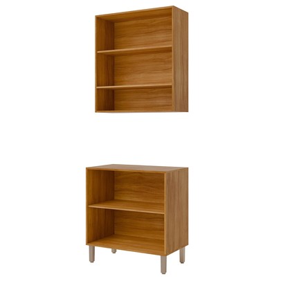 Cantinho do Churrasco Helena 4 Portas Ripado Cinamomo/Titanium - Pnr Móveis