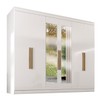 Guarda-Roupa Casal German 6 Portas 2 Gavetas com Espelho Branco - Maxel