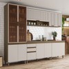 Cozinha Completa Connect 11 Portas 2 Gavetas 100% Mdf Ce899-35 Duna/Cristal - Henn