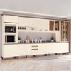 Cozinha Completa Connect 19 Portas 2 Gavetas com Vidro 100% Mdf Off White - Henn