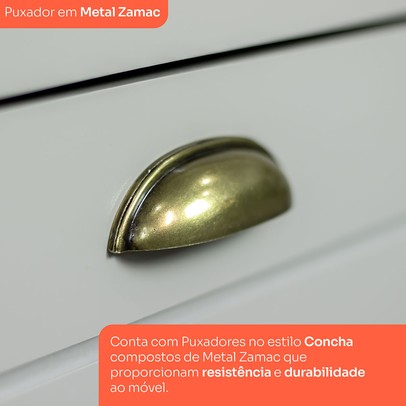 Cozinha Completa Americana 14 Portas 7 Gavetas com Vidro 100% Mdf Cinza/Nature - Henn