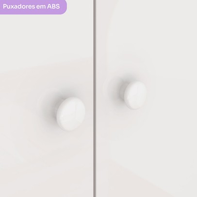 Quarto de Bebê Completo Magia 3 Portas 5 Gavetas Branco/Jequitibá - Henn