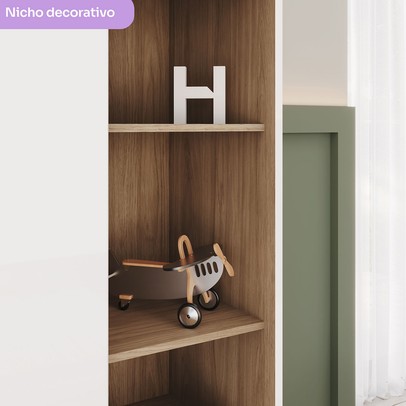 Quarto de Bebê Completo Magia 3 Portas 5 Gavetas Branco/Jequitibá - Henn