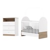 Quarto de Bebê Completo Magia 3 Gavetas Branco/Jequitibá  - Henn