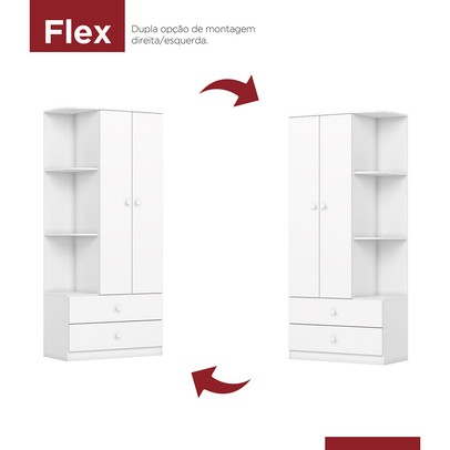 Quarto de Bebê Completo Labirinto 2 Portas 2 Gavetas Branco - Henn