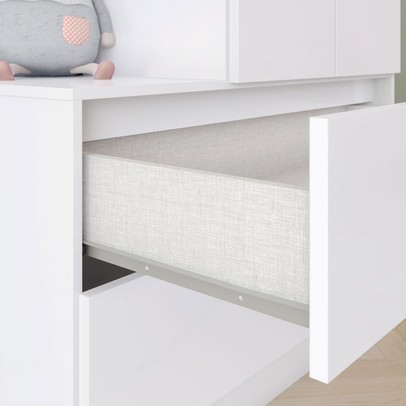 Quarto de Bebê Completo Labirinto 2 Portas 2 Gavetas Branco - Henn