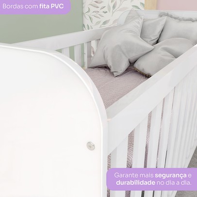 Quarto de Bebê Completo Labirinto 2 Portas 2 Gavetas Branco - Henn