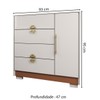 Cômoda Sapateira Búzios 1 Porta 4 Gavetas Branco/Camarim - Panorama Móveis