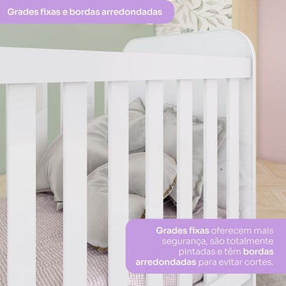 Quarto de Bebê Completo Labirinto 4 Gavetas Branco - Henn