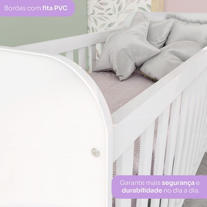 Quarto de Bebê Completo Labirinto 4 Gavetas Branco - Henn