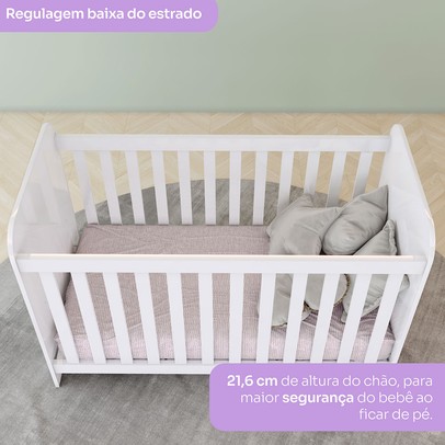 Quarto de Bebê Completo Labirinto 4 Gavetas Branco - Henn