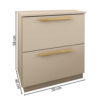 Mesa de Cabeceira Dubai 2 Gavetas Fendi - Panorama Móveis