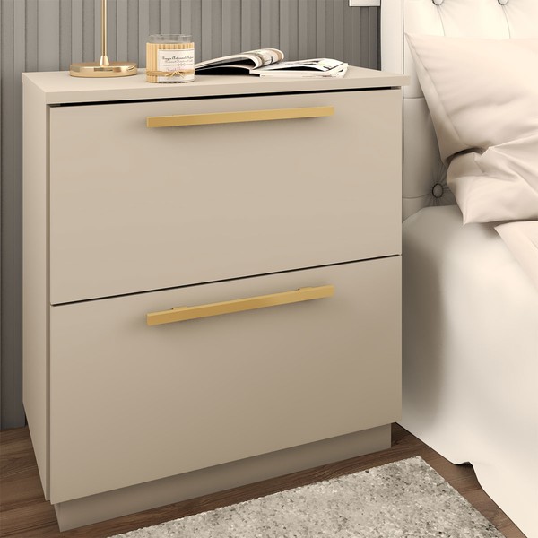 Mesa de Cabeceira Dubai 2 Gavetas Fendi - Panorama Móveis